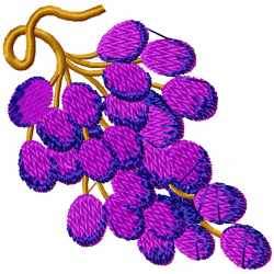 Grapes Embroidery Design 8